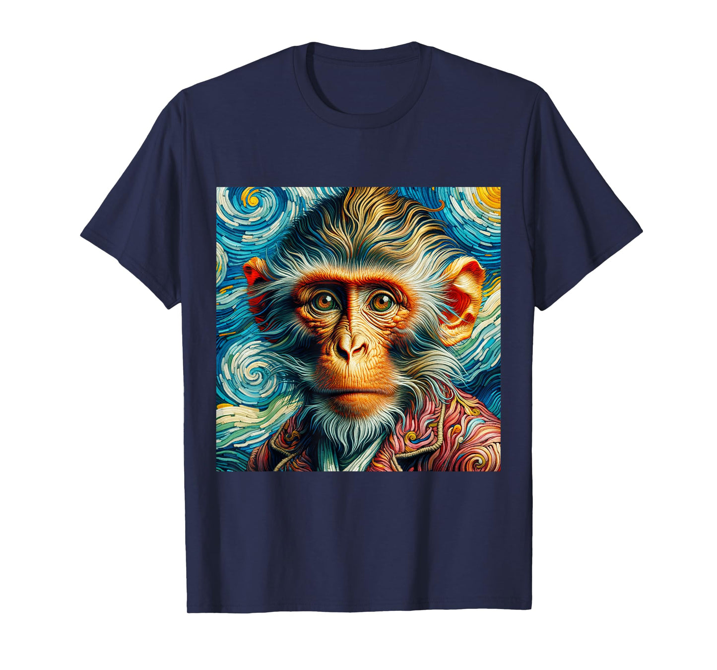 Vincent Van Gogh Shirt Monkey Vangogh Ape Rhesus Macaque Art T-Shirt