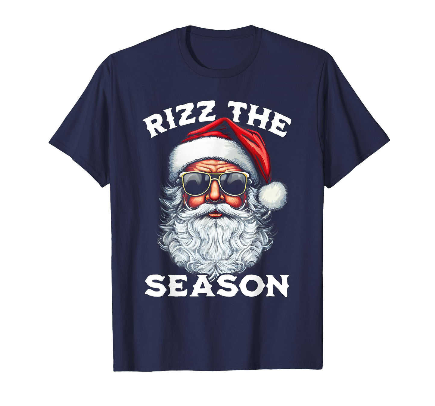 Rizz the Season Silly Christmas Funny Santa Men Teen Boys T-Shirt