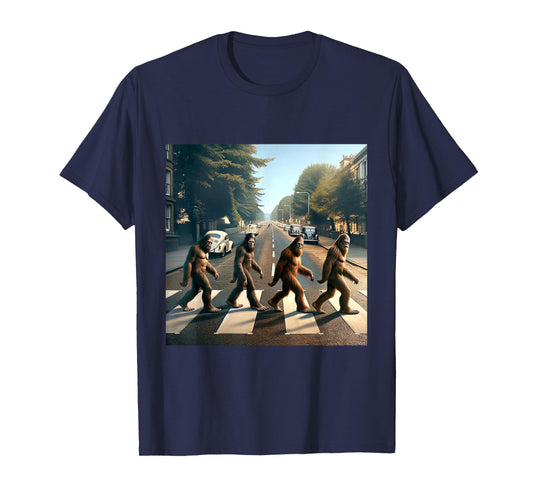 Sasquatch Road Crossing Parody Bigfoot Lover T-Shirt