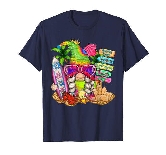 Summer Vibes Gnomes Beach Party Cute Gnome Hello Summer T-Shirt