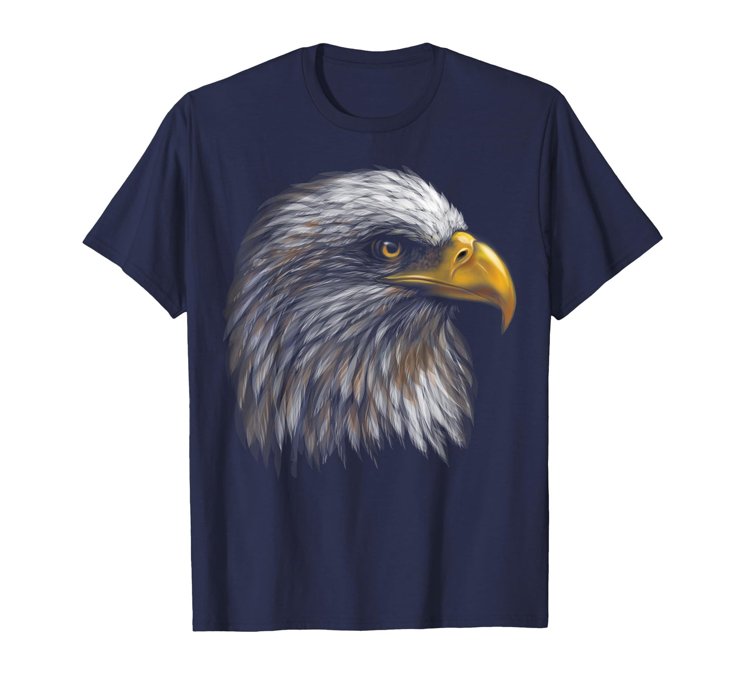 cute bald eagle head black art for lovers of eagles birds T-Shirt