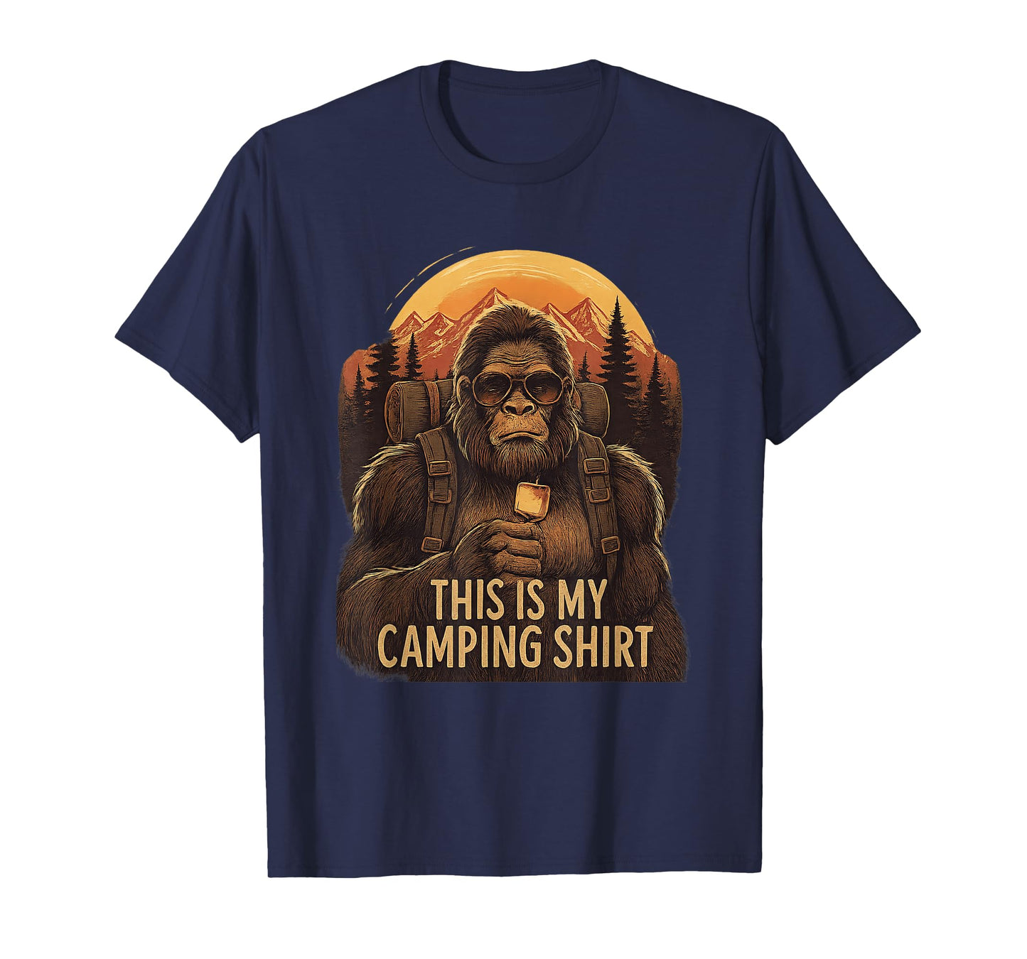 Bigfoot Camping Mens Womens Kids This is My Camping T-Shirt