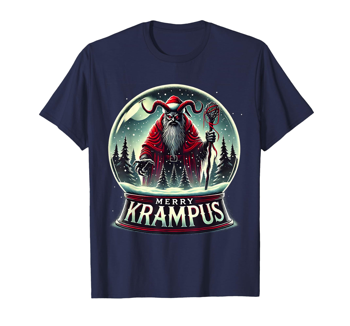 Krampus Is Coming To Town Horror Merry Krampus Christmas T-Shirt