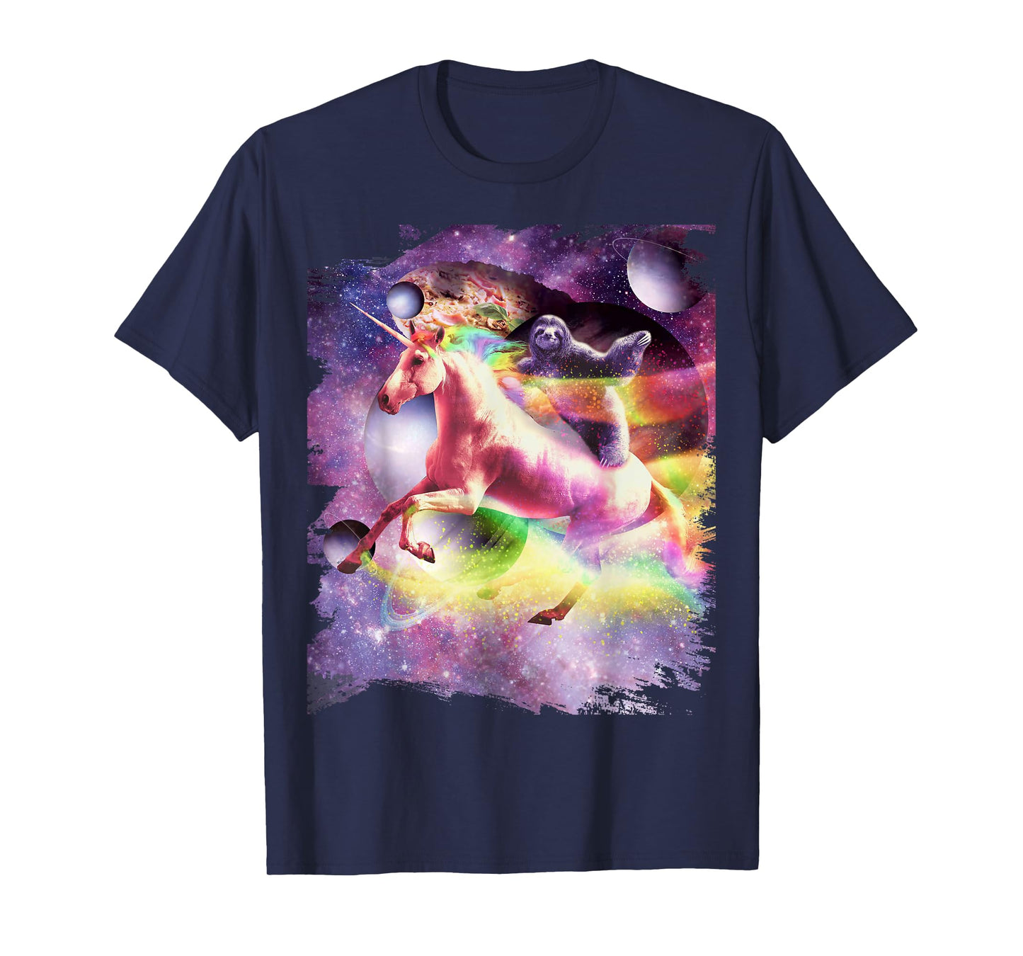 Space Sloth Riding On Unicorn T-Shirt