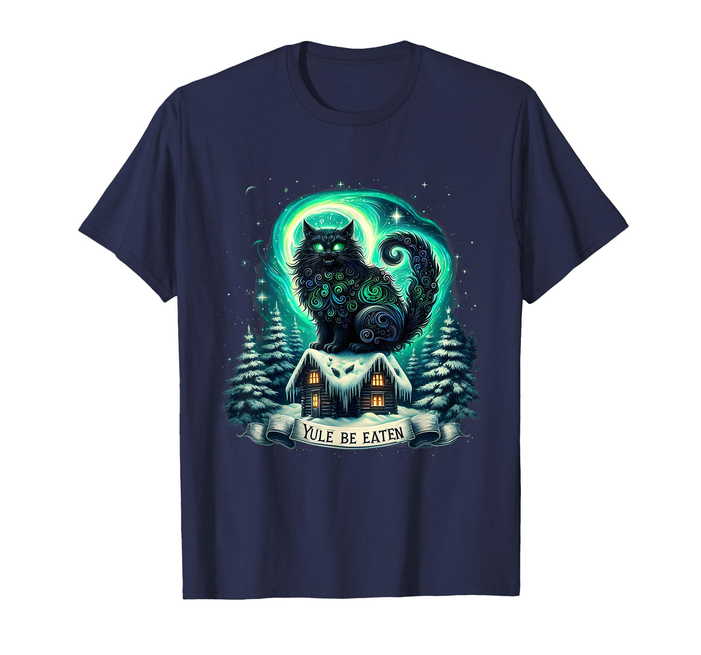 Yule Christmas Cat Jolakotturinn Icelandic Yule Be Eaten T-Shirt