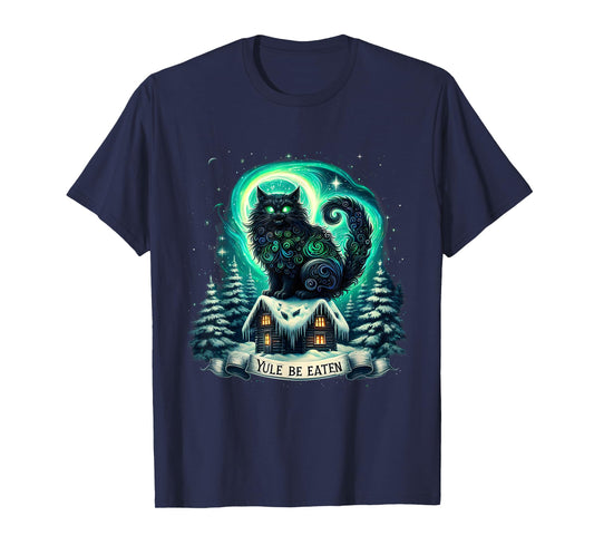 Yule Christmas Cat Jolakotturinn Icelandic Yule Be Eaten T-Shirt