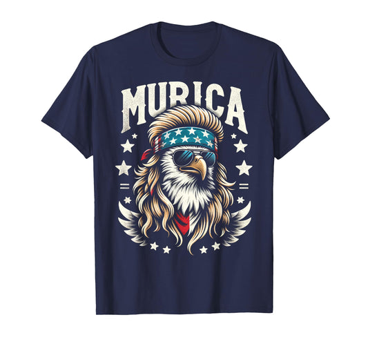 4th of July Patriotic Funny Eagle July 4th USA Murica Women Kids Men T-Shirt