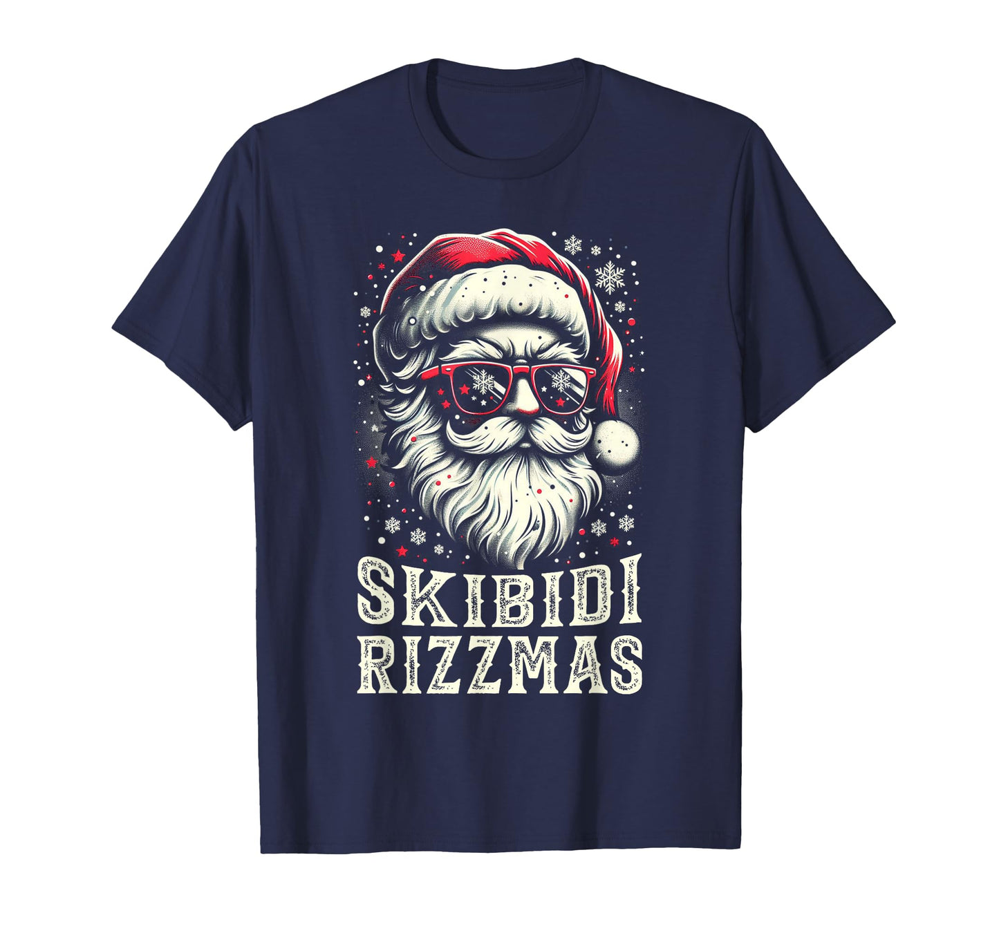 Skibidi Rizzmas Christmas Rizz Santa Claus Funny Kids Boys T-Shirt