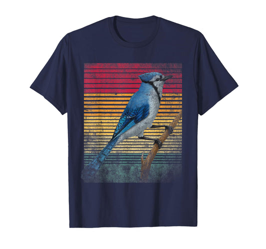 Vintage Retro Blue Jay Bird T-Shirt