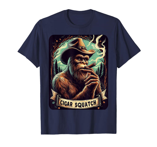 Cigar Smoking Bigfoot Sasquatch Cigar Squatch T-Shirt