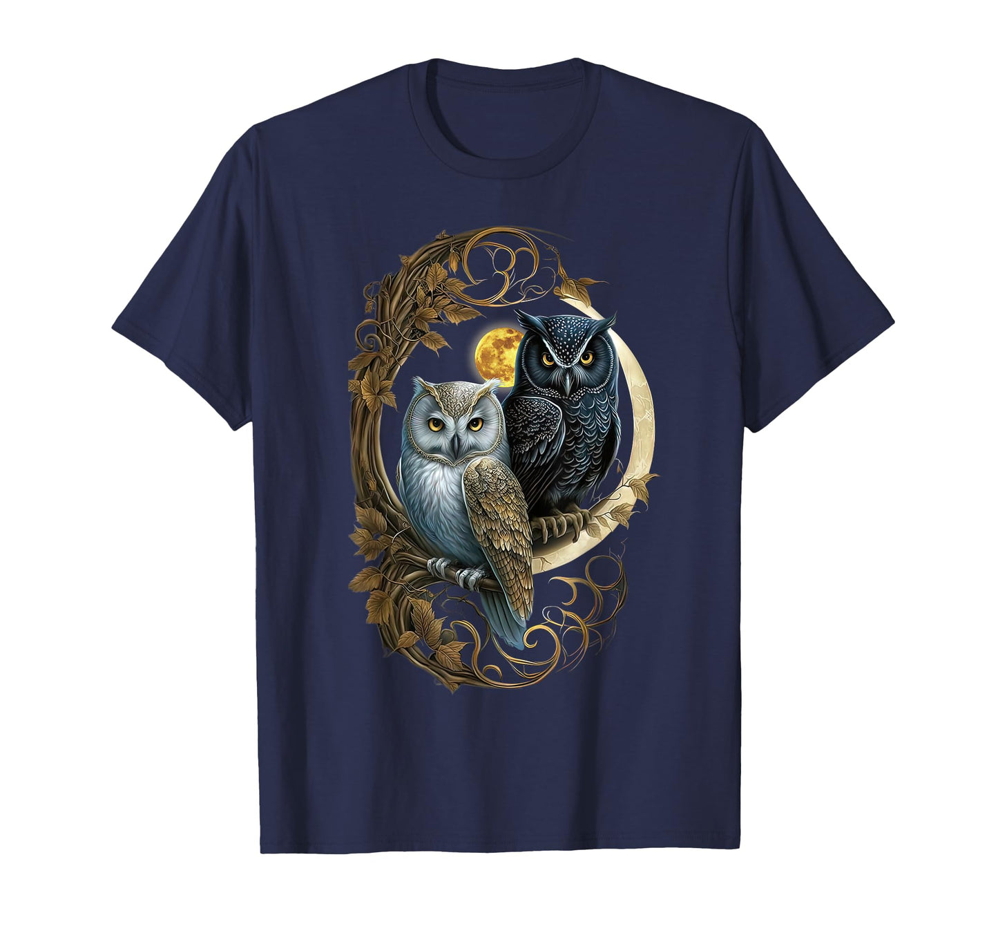Moon Owl Birds Owl Gifts Graphic for Men Women Boys Girls T-Shirt