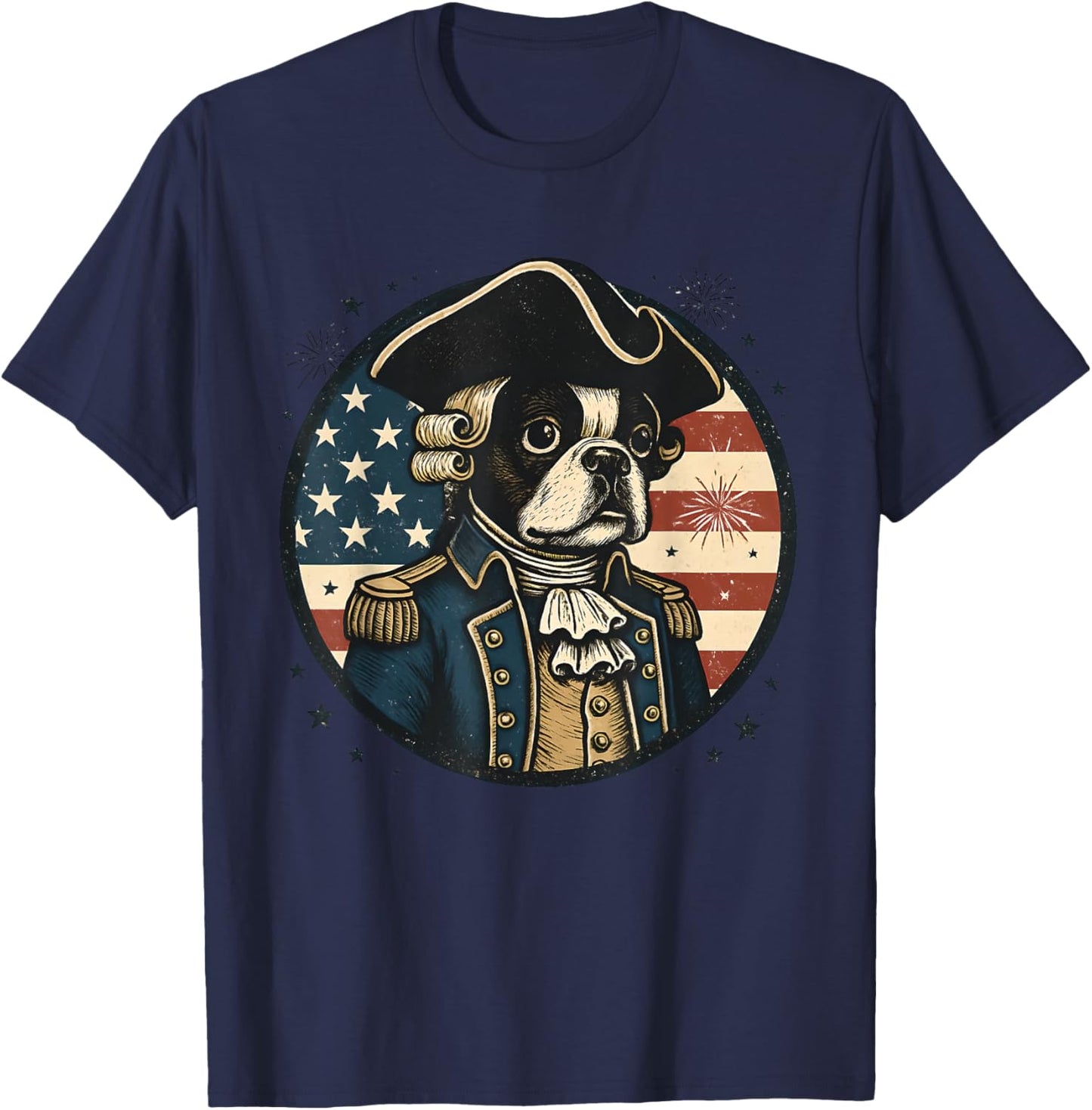 Boston Terrier Founding Pawtriot – American Independence Day T-Shirt