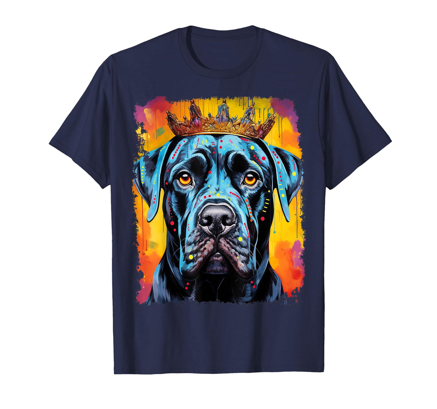 Pop Art Dog Cane Corso King Queen T-Shirt