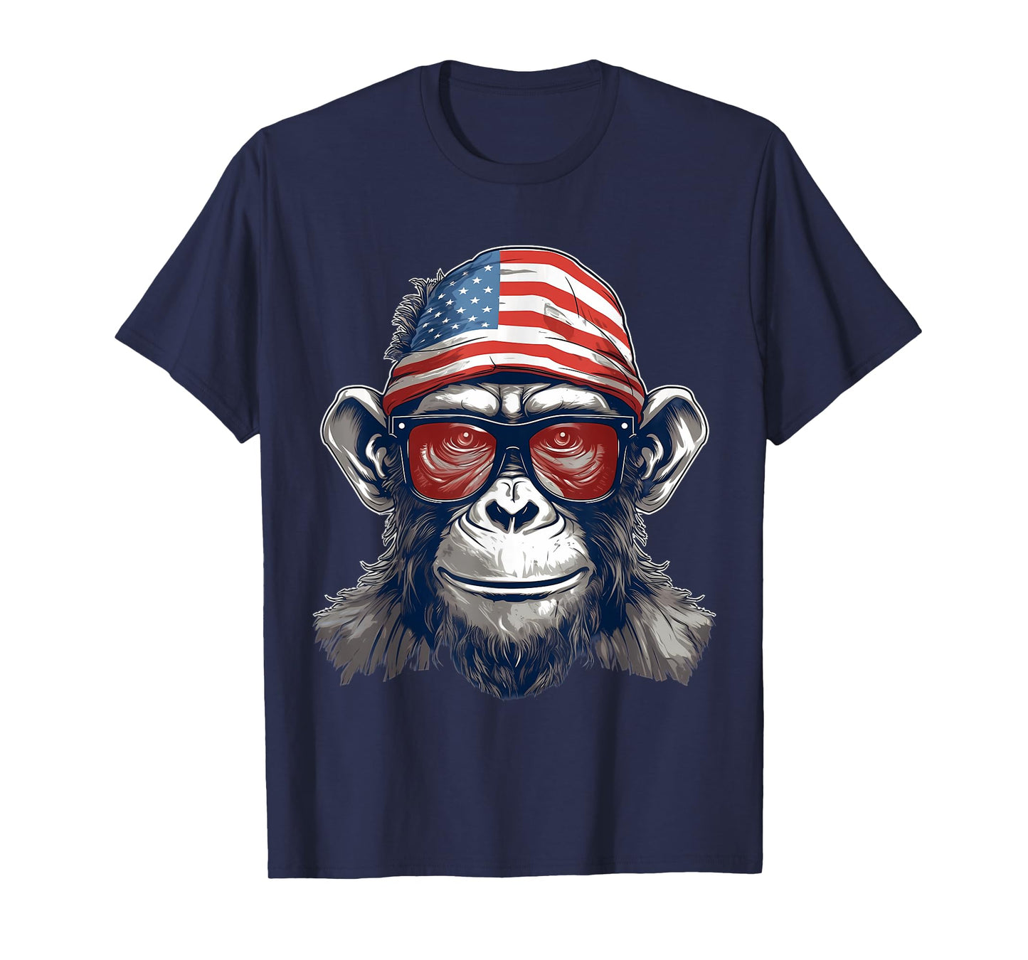 4th Of July US Flag Monkey T-Shirt