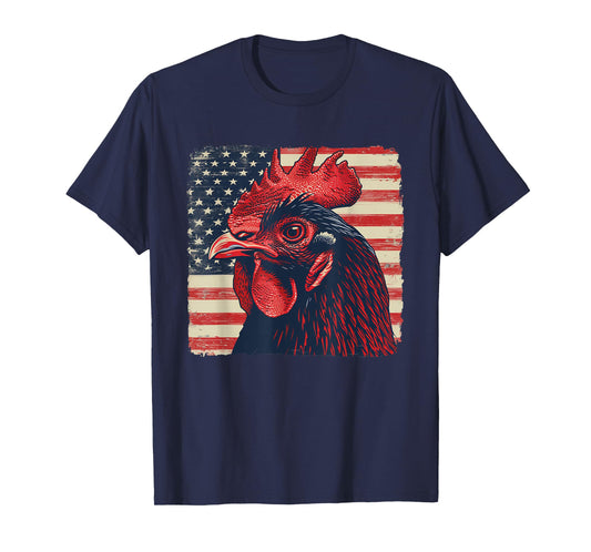 American Patriot Chicken Tee 4th of July Women Men T-Shirt