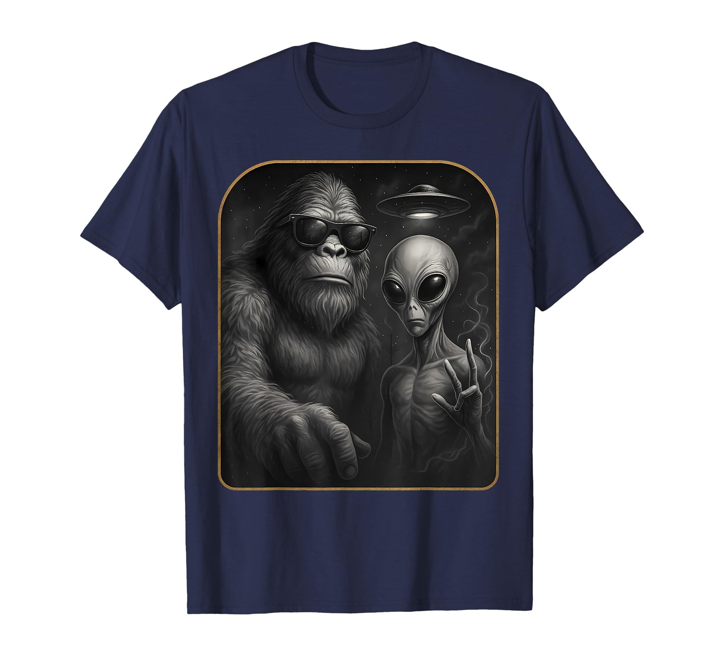Bigfoot Alien UFO T-Shirt