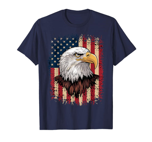 American Flag Bald Eagle Patriotic T-Shirt