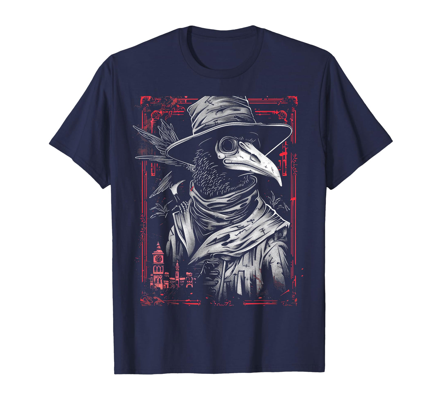 Gothic Art Plague Doctor Goth Aesthetic Plague T-Shirt