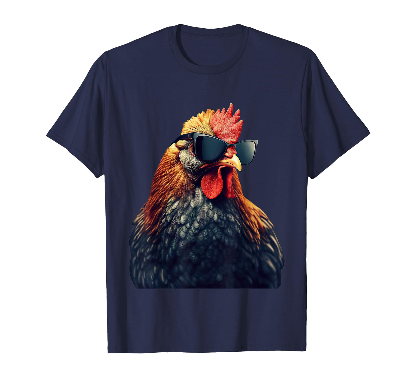 Retro Vintage Chicken Cool Rooster Wearing Sunglasses T-Shirt