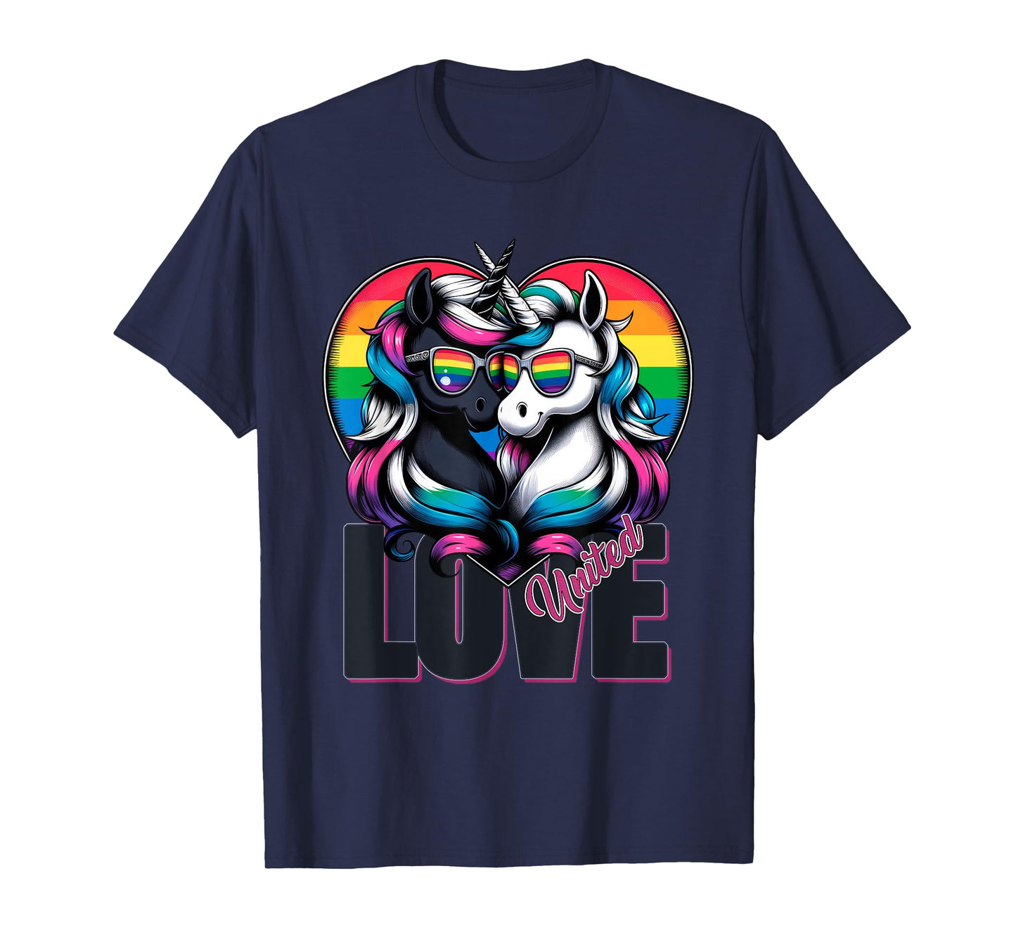 Love United LGBTQ+ Unicorn Pride LGBTQ T-Shirt