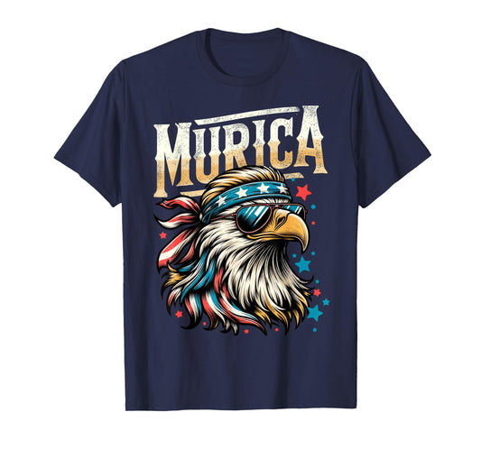 4th of July Patriotic Funny Eagle July 4th USA Murica T-Shirt