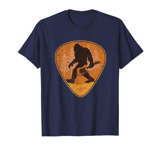 Bigfoot Guitar Sasquatch Yeti Shirt Guitarist Music Men Tee T-Shirt