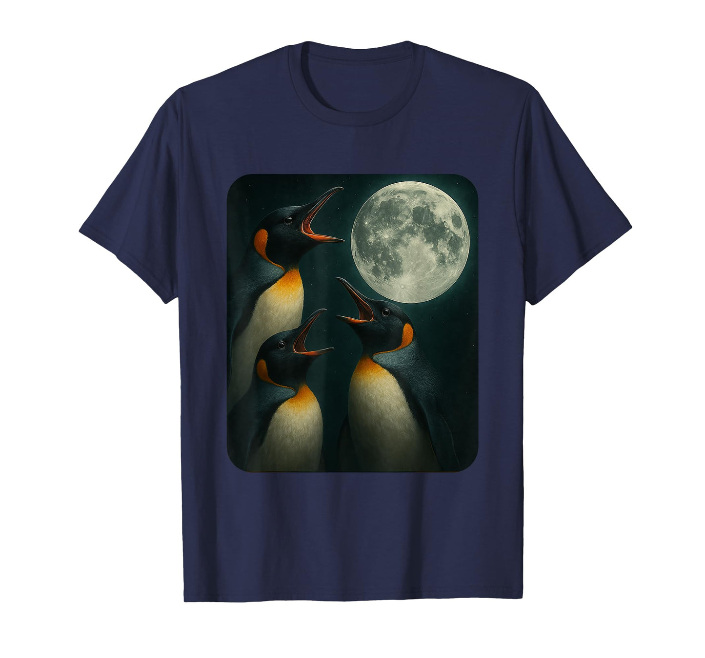 Three Penguin Moon | Funny 3 Wolfs Meme Nerdy T-Shirt