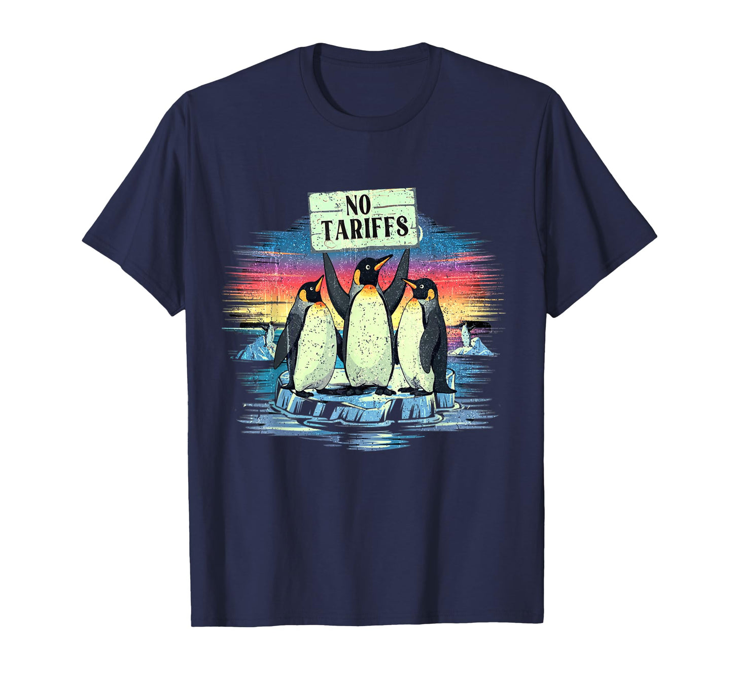 Funny Penguins NO TARIFFS Taxes T-Shirt
