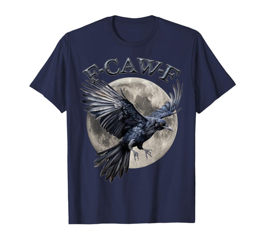 Black Crow, F-Caw-F Funny Black Bird moon Gothic Adult Humor T-Shirt