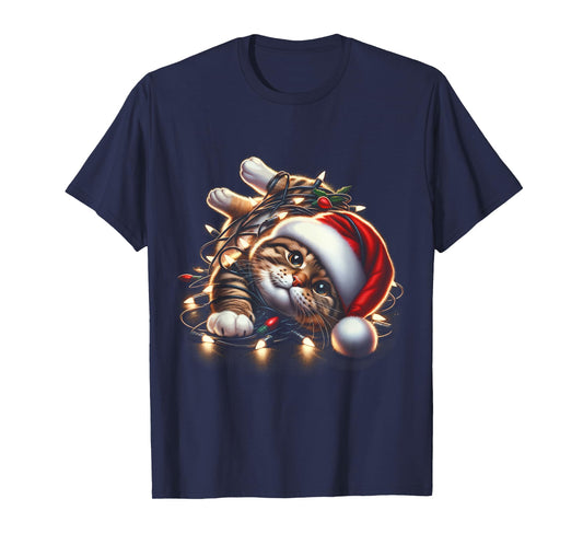 Christmas Cat Lover Funny Festive Holidays Cute Kitten Xmas Men Women Kids T-Shirt