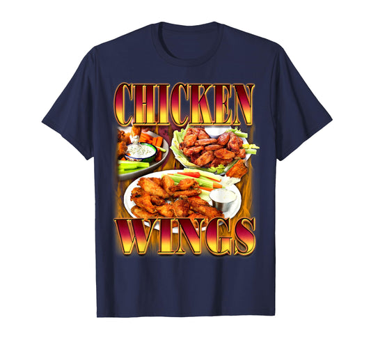 Wing Lover Bootleg Rap CDs Aesthetic 90s Funny Chicken Meme T-Shirt