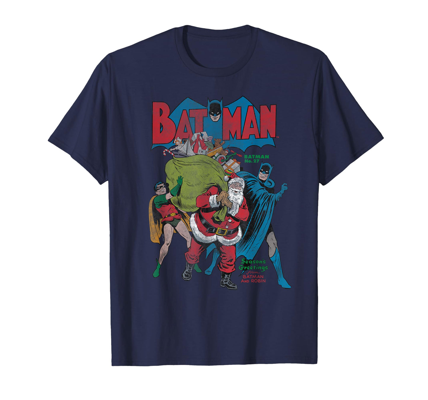 Batman Christmas Seasons Greetings T-Shirt