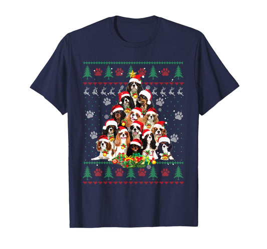 Cavalier King Charles Spaniel Christmas Tree Ugly Sweater T-Shirt