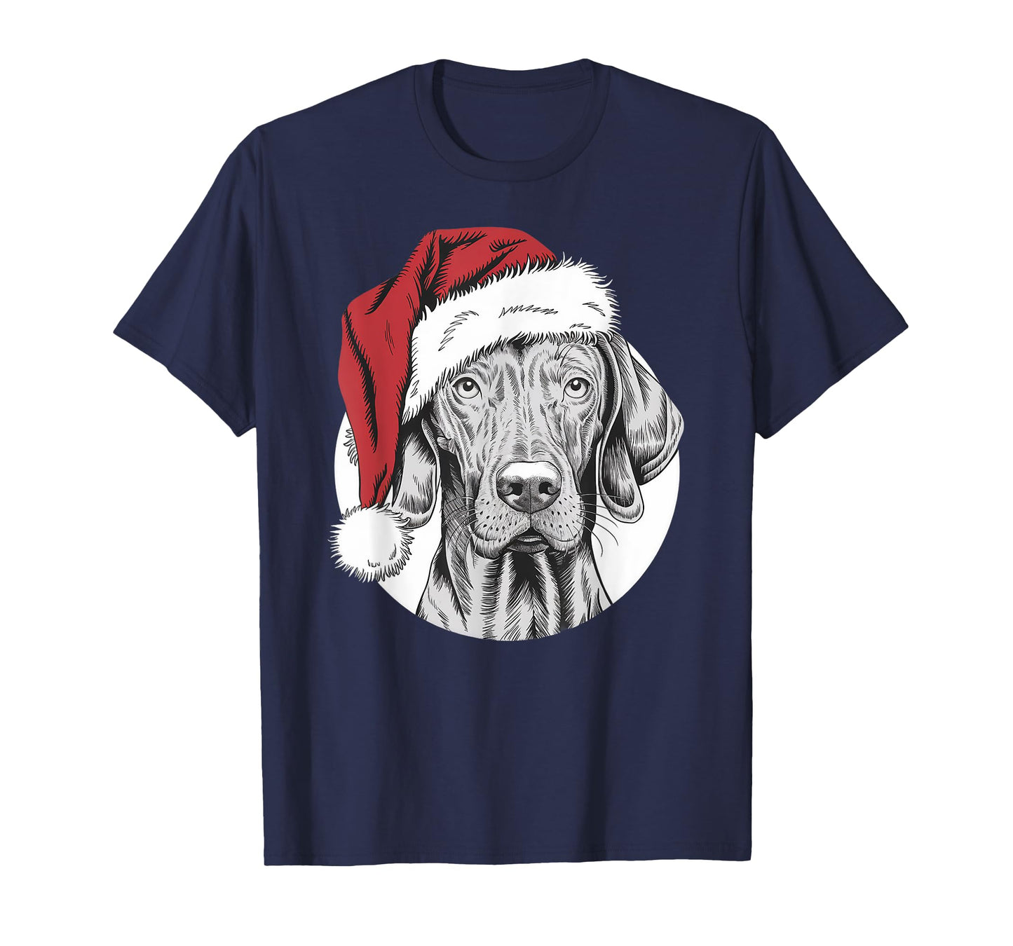 Joyful Vizsla Santa Dog on Vizsla Christmas Men Women Kids T-Shirt