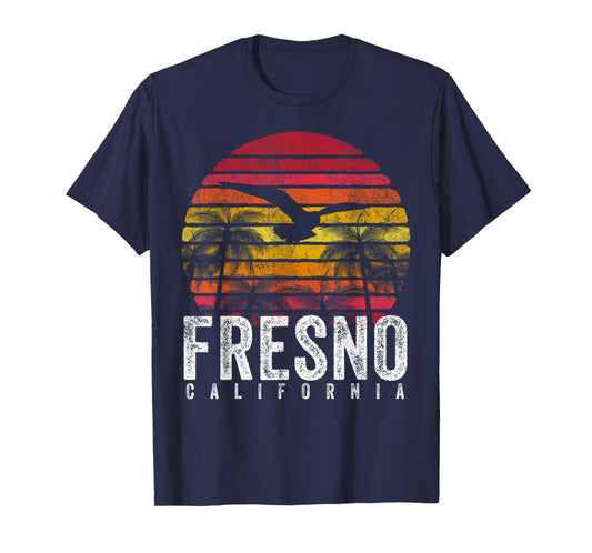 Fresno California CA Vintage Retro Distressed Style Gift T-Shirt
