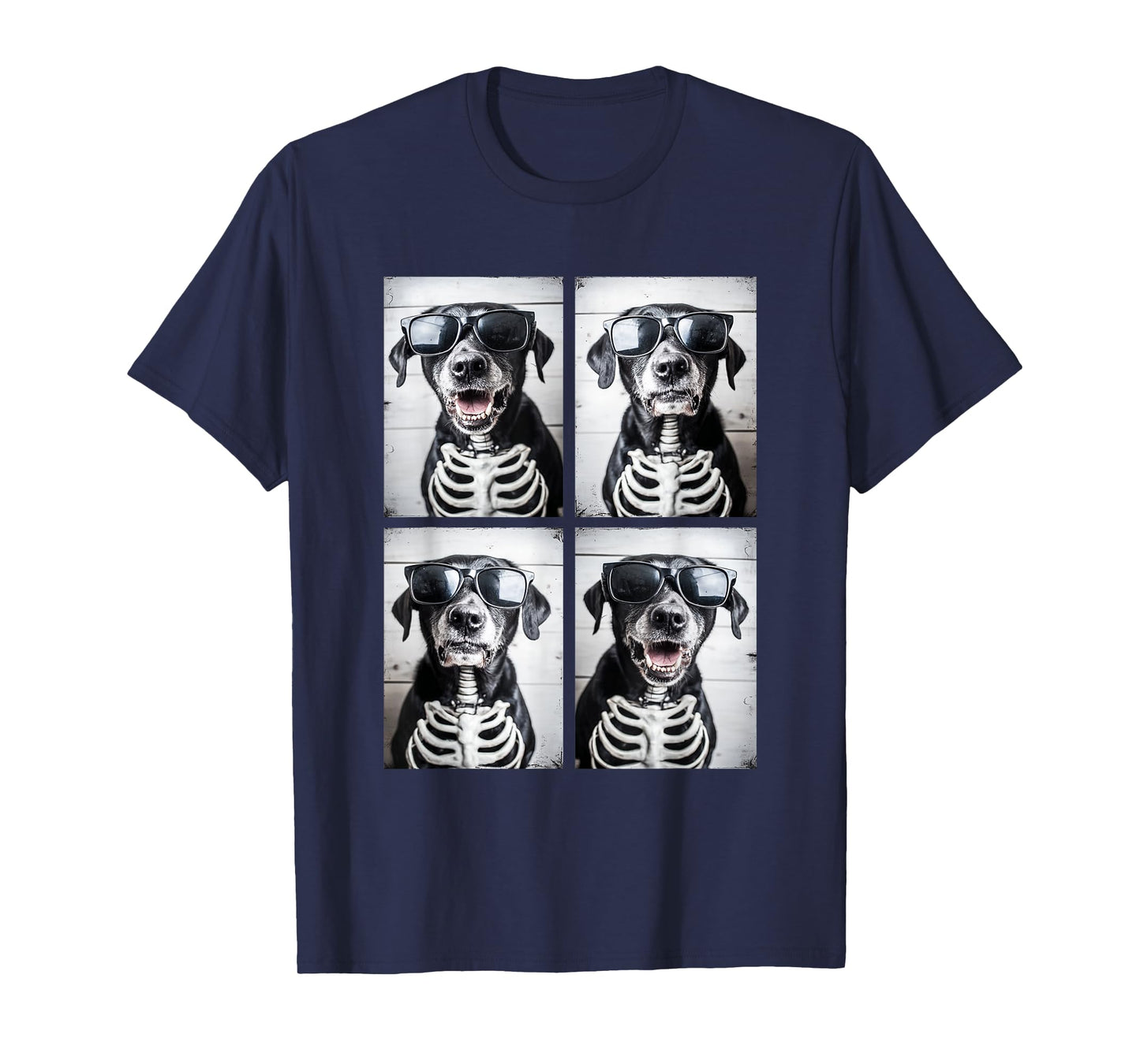 Labradors with Sunglasses Skeleton Costume Halloween Dogs T-Shirt
