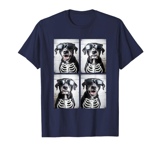 Labradors with Sunglasses Skeleton Costume Halloween Dogs T-Shirt