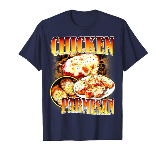 Chicken Parmesan Bootleg Rap Style Vintage 90s Italian Food T-Shirt