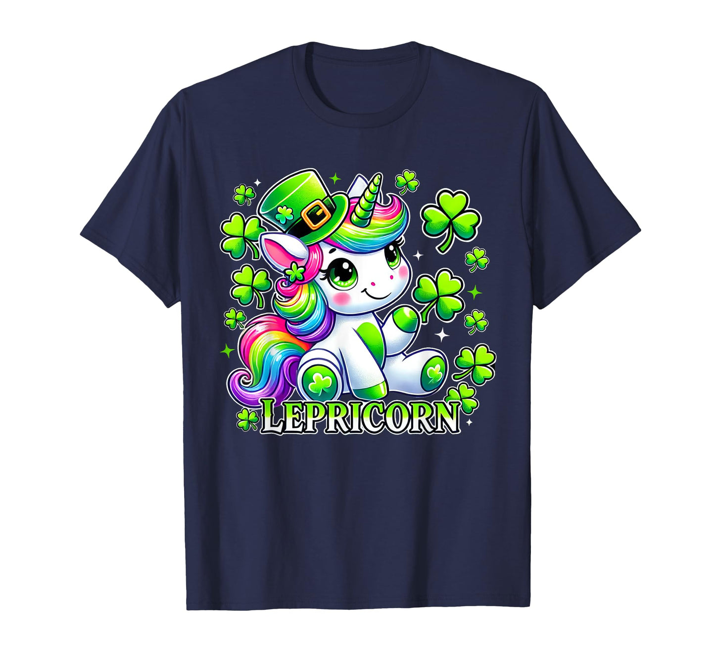 St Patricks Day Unicorn Cute Saint Pattys Girls Lepricorn T-Shirt