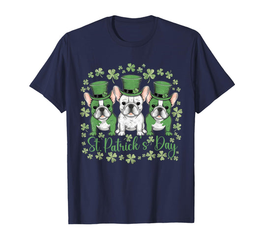St Patricks Day French Bulldogs Dog Frenchie T-Shirt