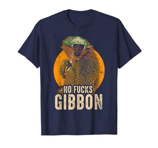 No Fucks Gibbon - Funny Ape Monkey Animal T-Shirt
