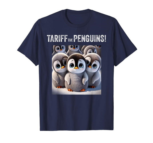 Tariff the Penguins. Trump Tariffs, Stock Market Crash funny T-Shirt
