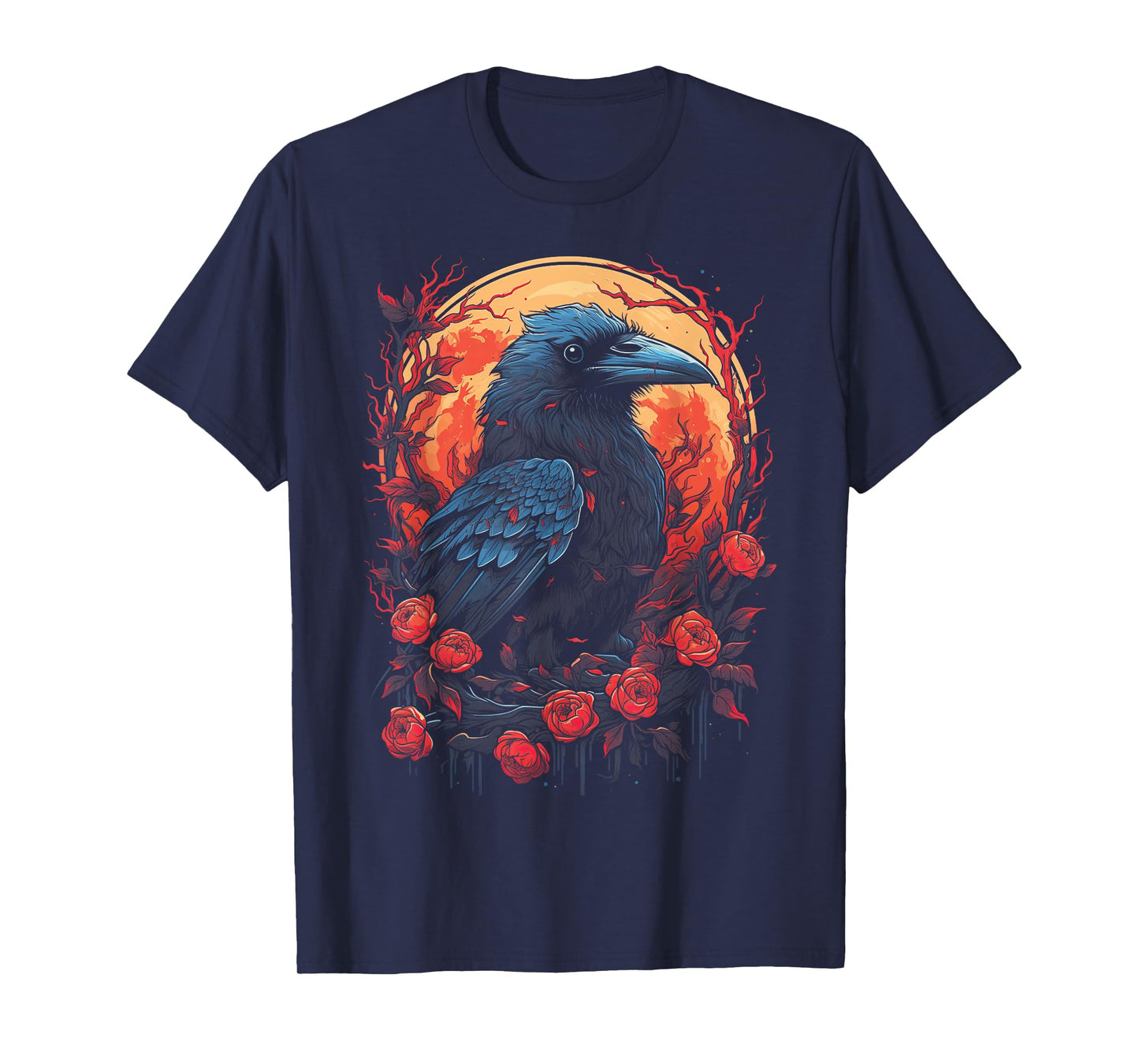 Raven Black gothic Occult Viking Witchcraft T-Shirt