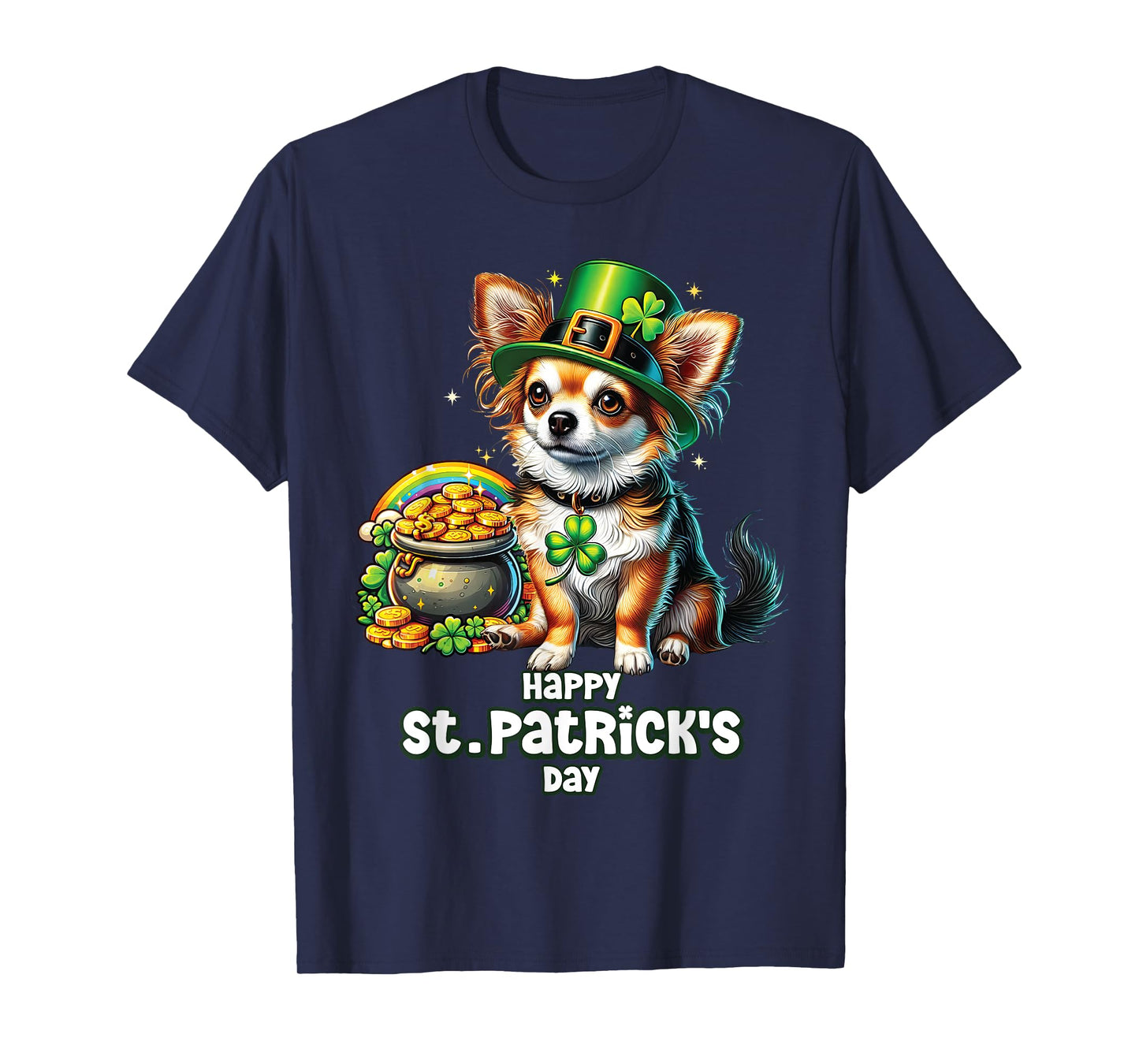 Irish Chihuahua dog Leprechaun Shamrock St. Patrick's Day T-Shirt