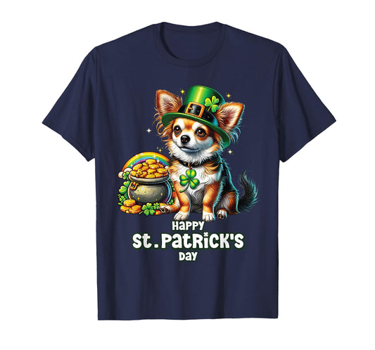 Irish Chihuahua dog Leprechaun Shamrock St. Patrick's Day T-Shirt