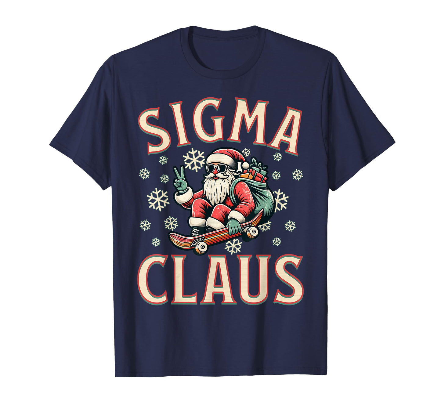 Sigma Claus Funny Santa Christmas Meme Teens Boys Kids Xmas T-Shirt