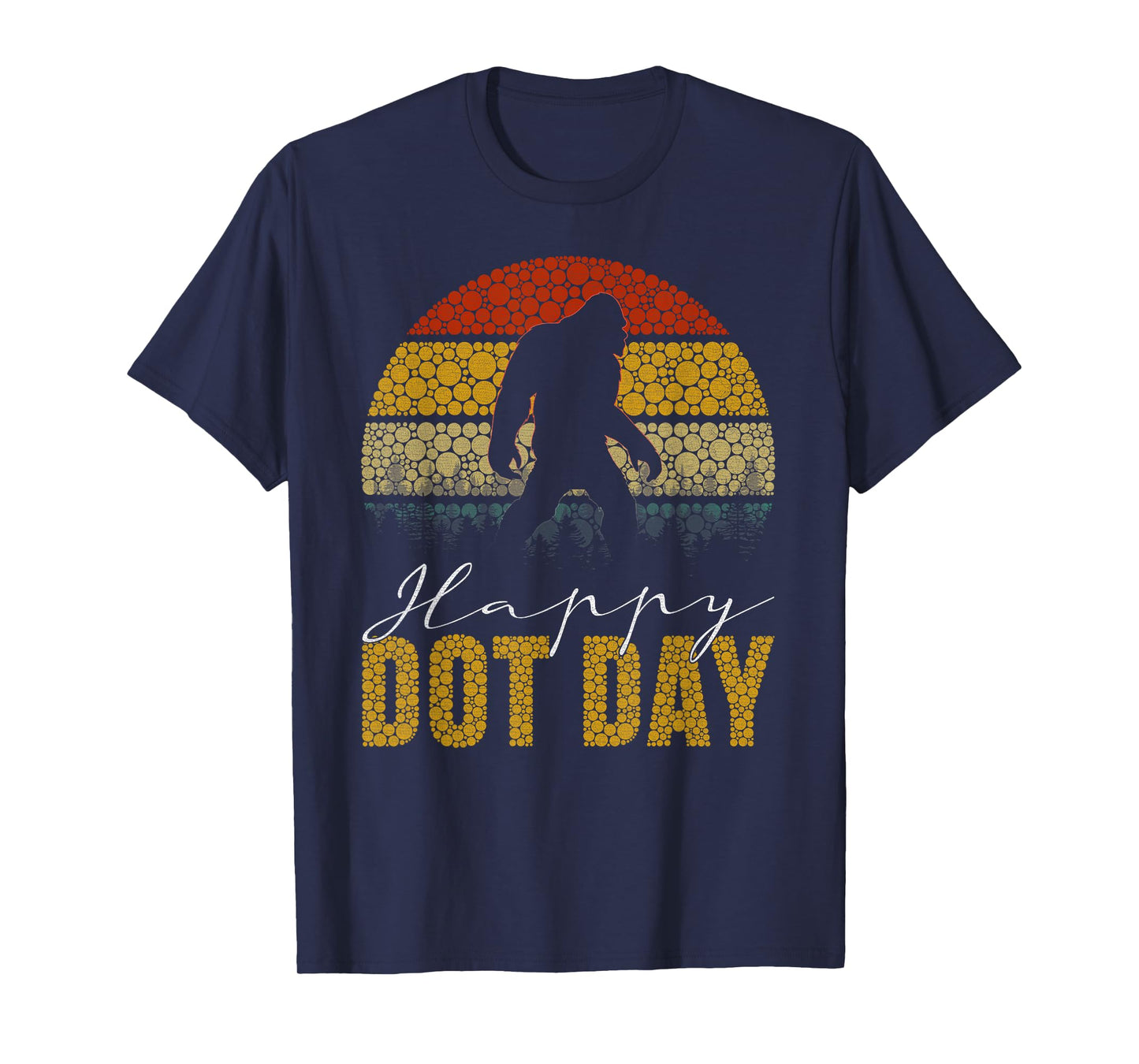 Retro Bigfoot Lovers Polka Dots Happy Dot Day Boy Girl Kids T-Shirt