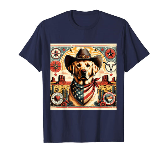 Funny Sheriff Dog Shirt Labrador Retriever Dog Mom Wild West Men Women Kids T-Shirt