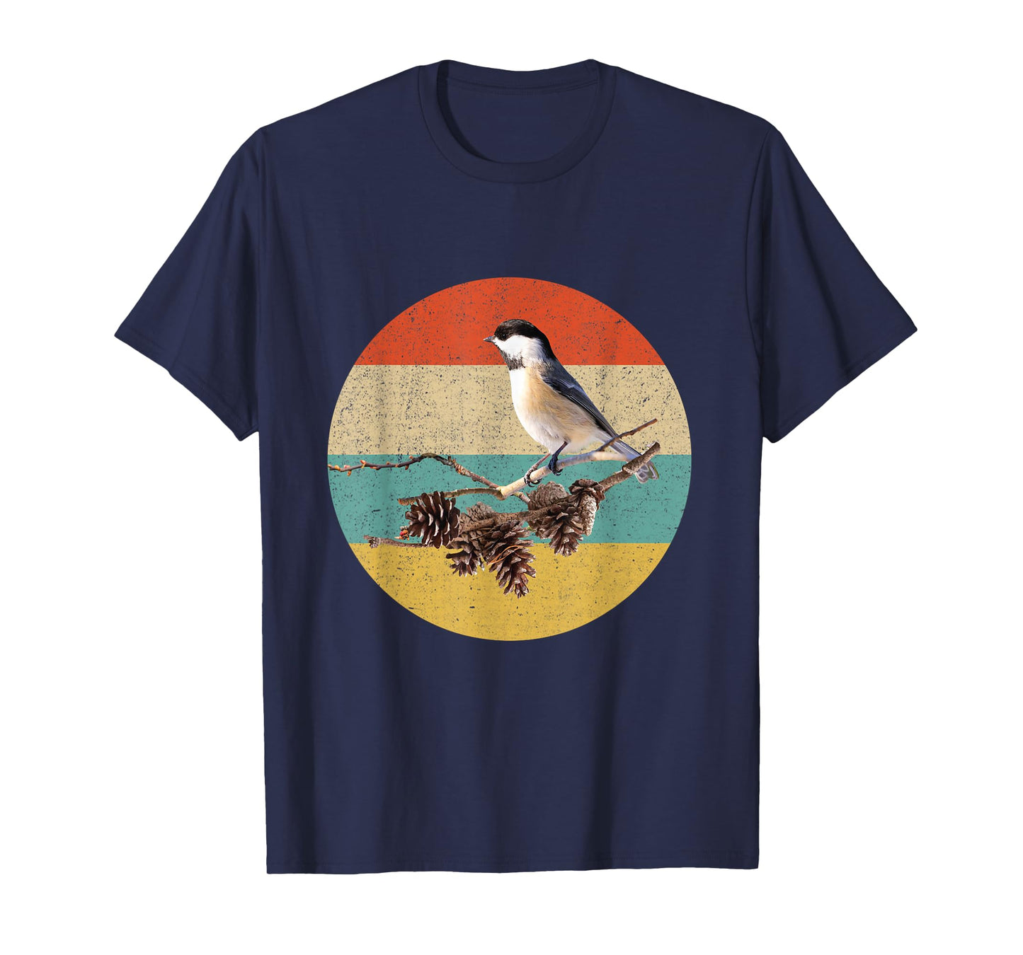 Ornithology Chickadee Bird Lover Retro Chickadee Bird T-Shirt