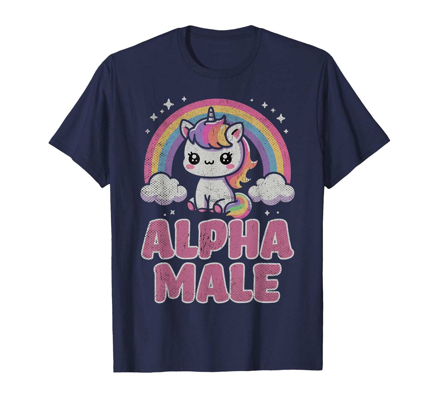 Ironic Cute Alpha Male Unicorn Funny Sarcastic Humor Men T-Shirt